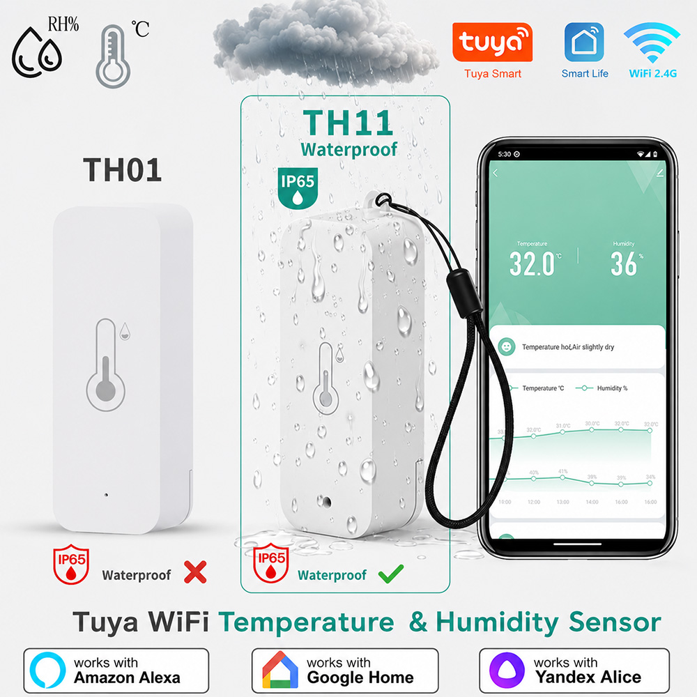 Smart Garden Arduino - IP65 방수 Tuya WiFi 실외 온도