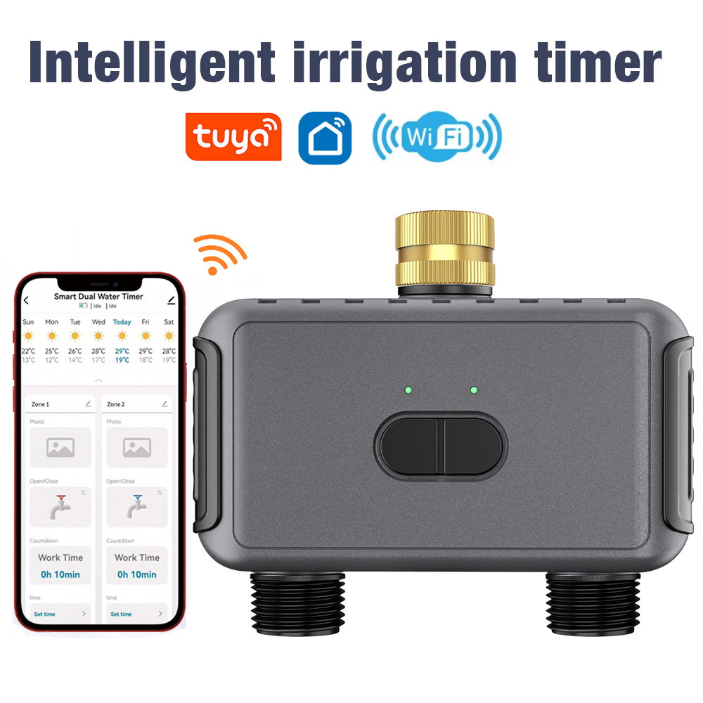 Smart Garden Hose Timer - 와이파이 자동 급수 타이머, 듀얼 호스