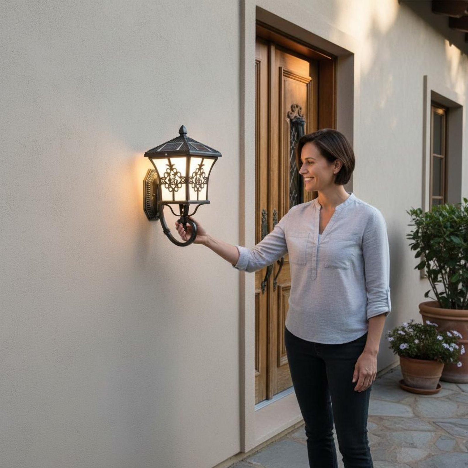 Smart Garden Lanterns - 스마트 태양광 벽등 랜턴, 통로 및