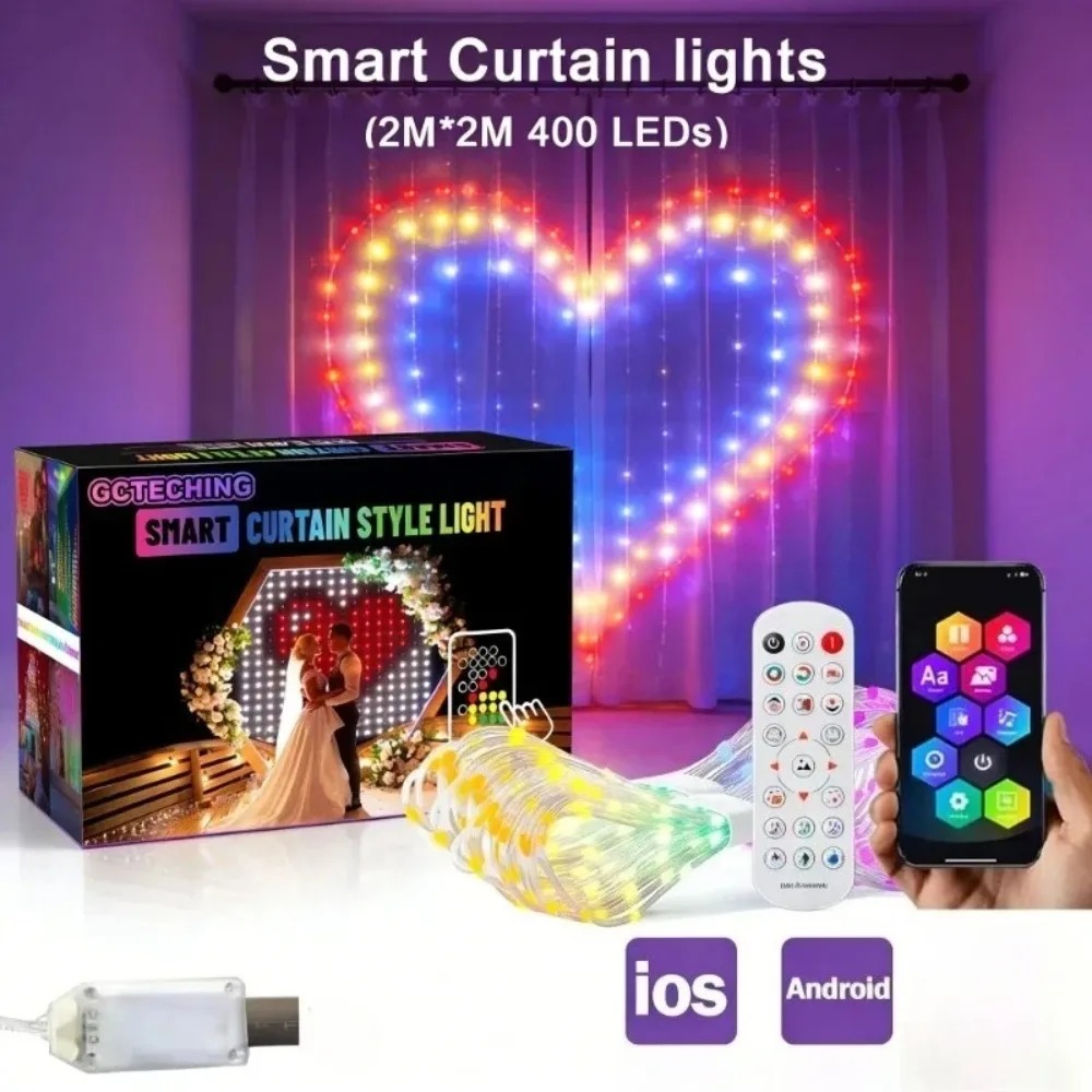 야외용 LED 픽셀 커튼 조명 블루투스 앱 스마트 RG - Smart Garden Light 리뷰 및 가격