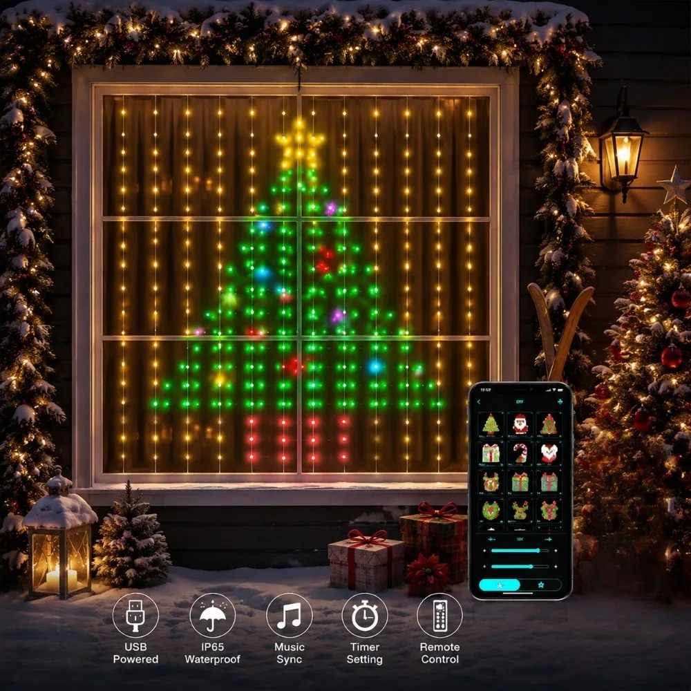 야외용 LED 픽셀 커튼 조명 블루투스 앱 스마트 RG - Smart Garden Light 리뷰 및 가격