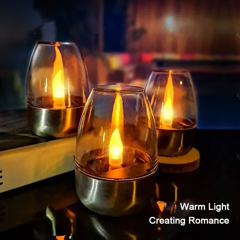 LED 태양 양초 빛 Flameless 충전식 야간 조 - Smart Garden Light 리뷰 및 가격