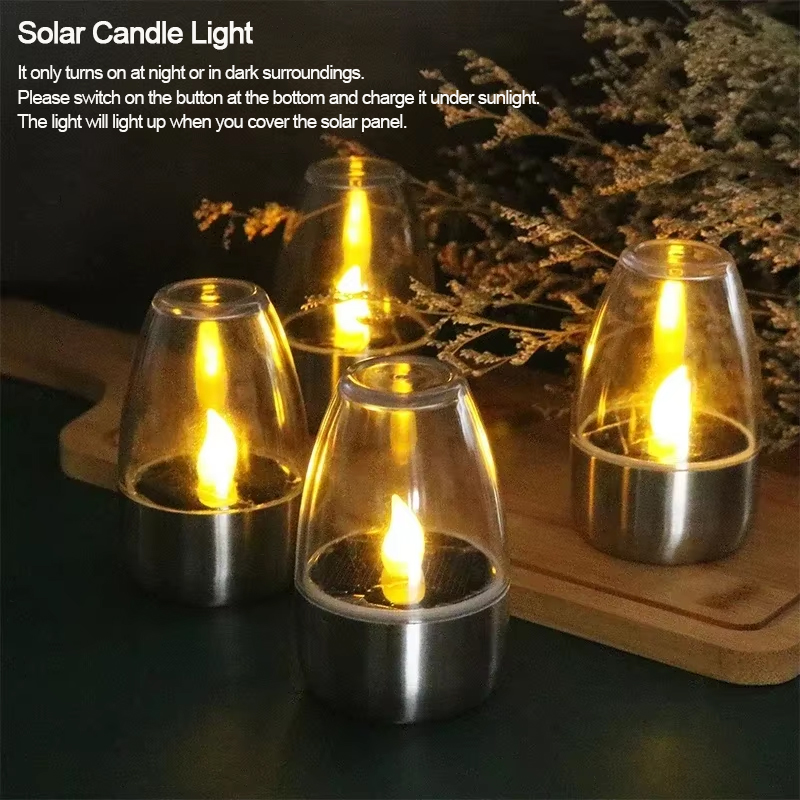 LED 태양 양초 빛 Flameless 충전식 야간 조 - Smart Garden Light 리뷰 및 가격