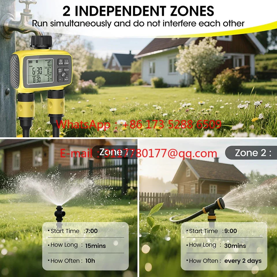WAP01 대형 화면 디스플레이 정원 관개 타이머 2구 - Smart Garden Is 리뷰 및 가격