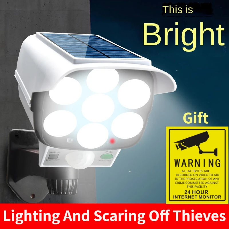 야외 태양 빛 모션 센서 보안 더미 카메라 무선 홍수  - Smart Garden Light 리뷰 및 가격