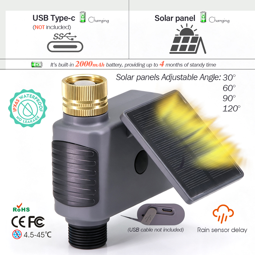 스마트 앱 원격 제어 드립 관수 키트 태양광 WiFi  - Smart Garden Water Timer 리뷰 및 가격