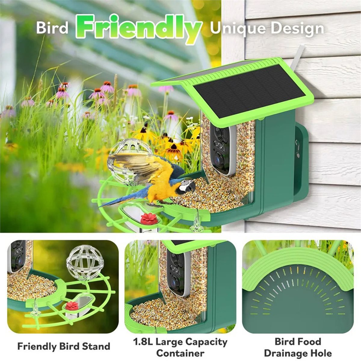 AI 종 식별 기능이 있는 ABPP 스마트 새 모이통  - Smart Garden Video 리뷰 및 가격
