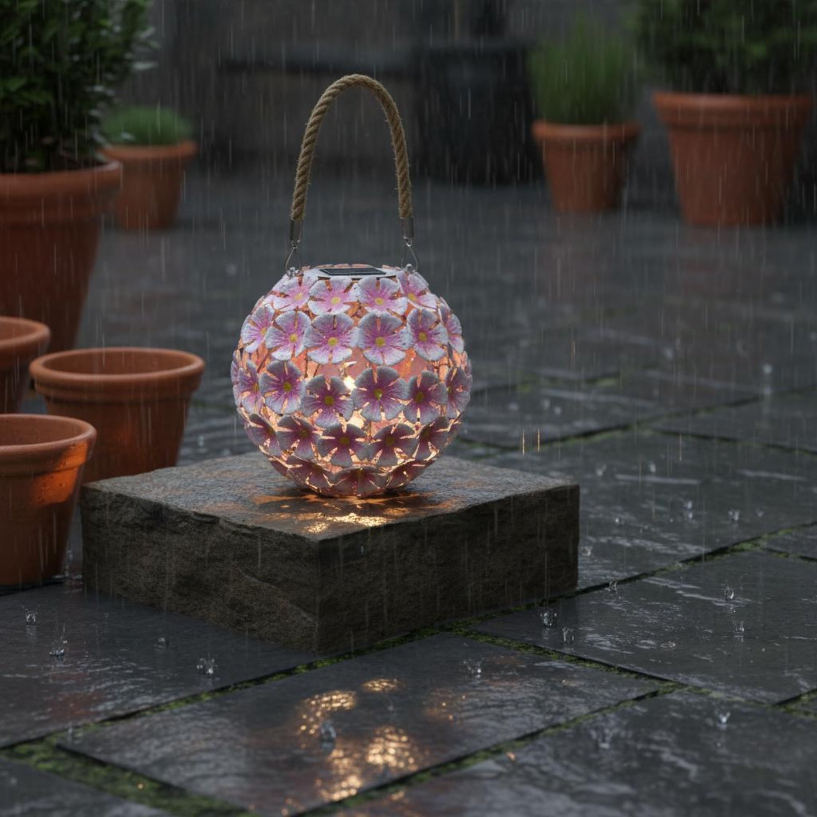 걸이형 꽃 랜턴 따뜻한 백색 태양광 꽃 조명 철제 정원 - Smart Garden Lanterns 리뷰 및 가격