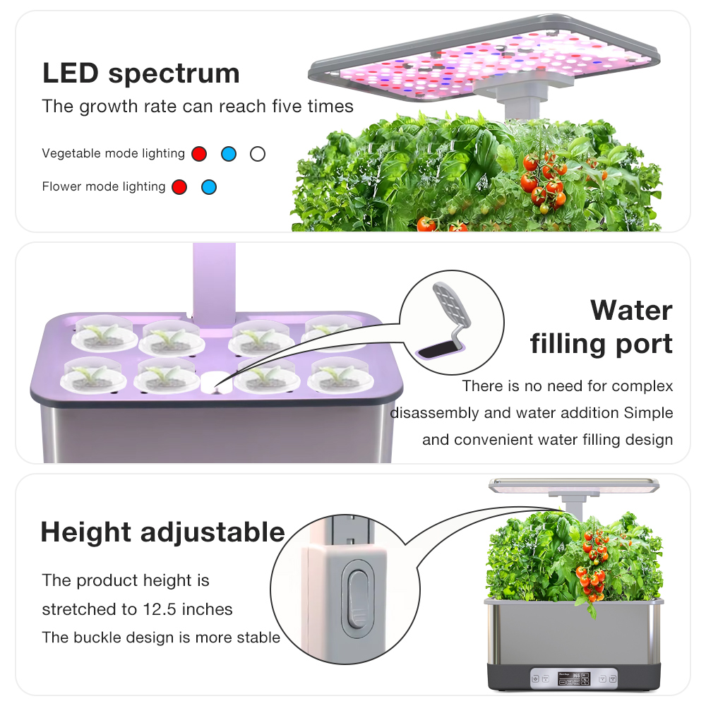 WiFi 8포트 스테인리스 스틸 스마트 플랜터 수경재배 - Smart Garden Plastic Cups 리뷰 및 가격