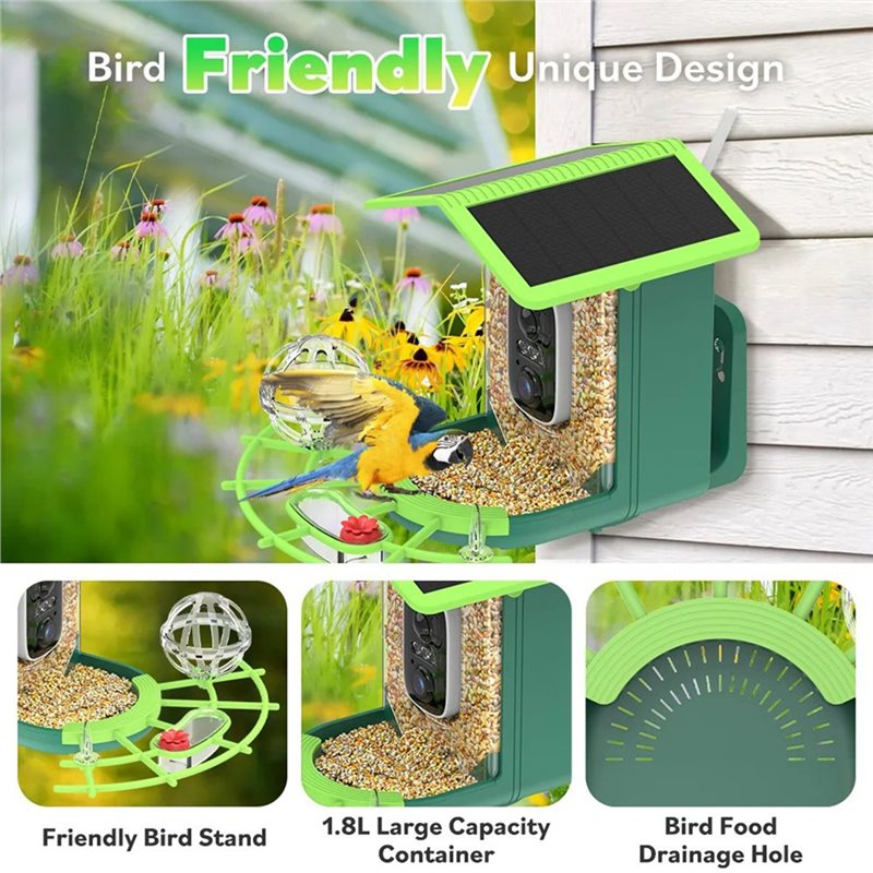 AI 종 식별 기능 탑재 스마트 새 모이통 카메라, 태 - Smart Garden Video 리뷰 및 가격
