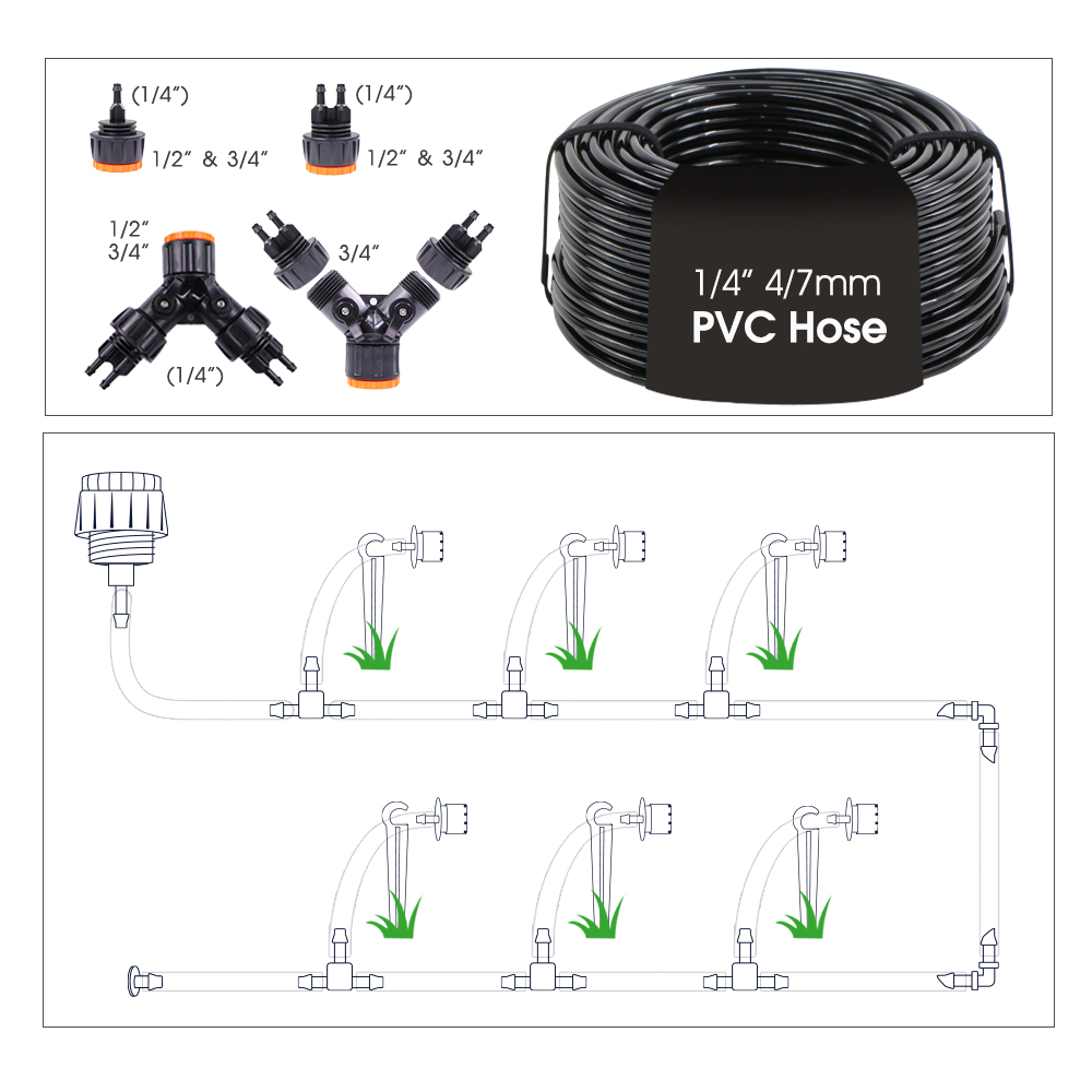 20m 정원 지그비 타이머 다양한 유형의 스프링클러 관 - Smart Garden Hose Timer 리뷰 및 가격