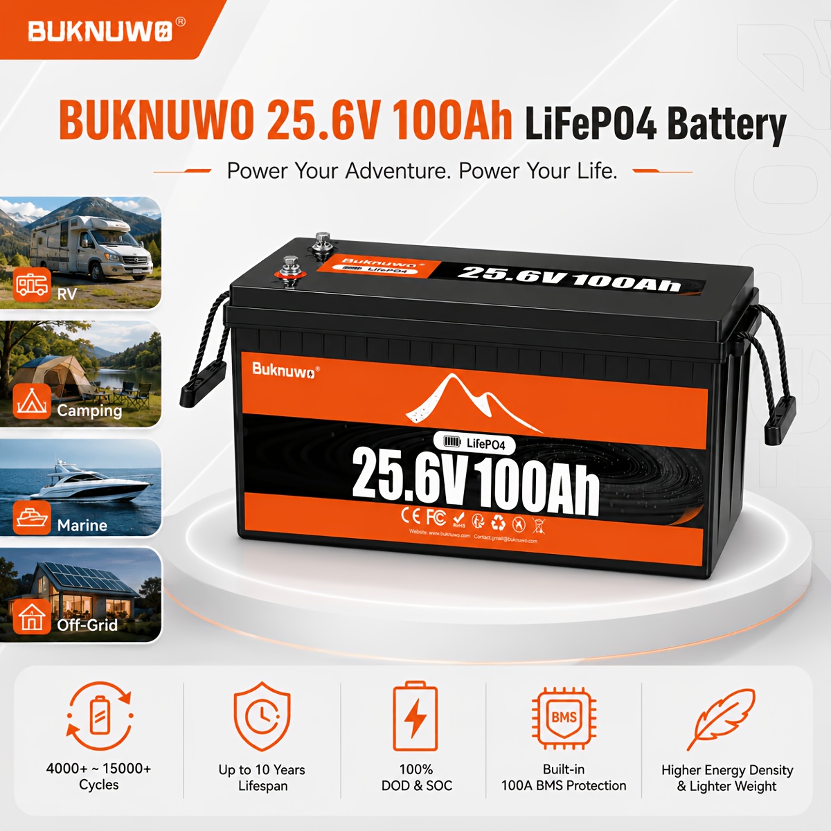 Buknuwo 4팩 25.6V 100Ah LiFePO4 - Smart Garden Arduino 리뷰 및 가격