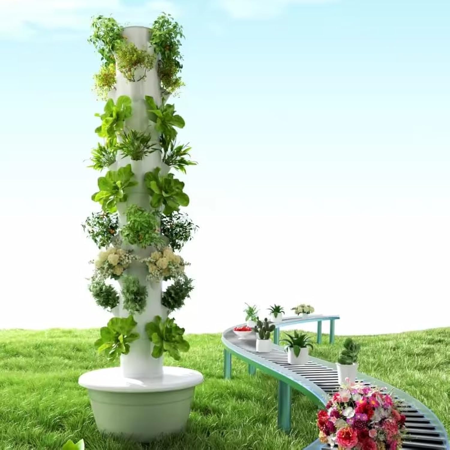 수직 수경 재배 타워 에어로포닉 타워 과일 및 채소용  - Hydroponic Grow Pod 리뷰 및 가격